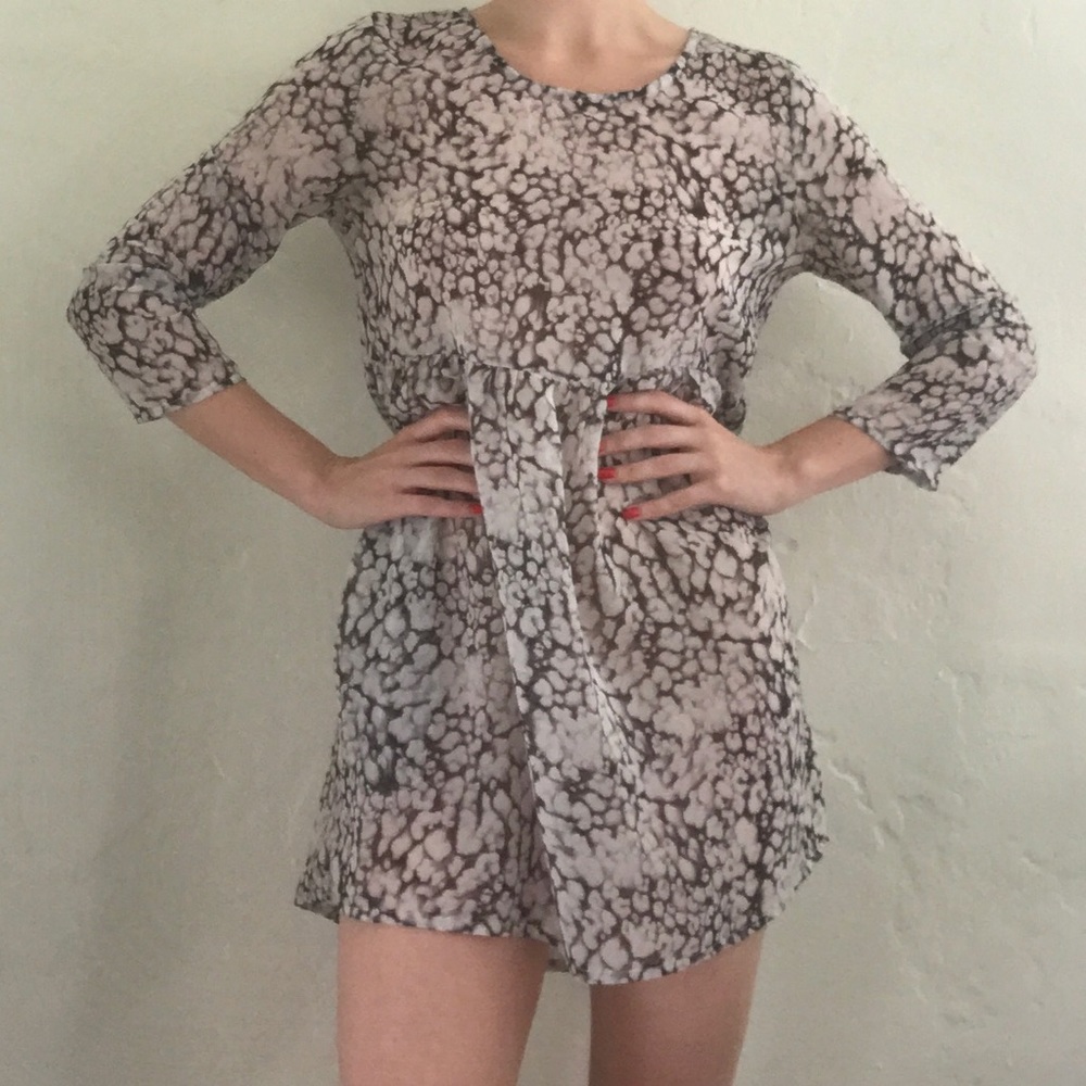 SALE! Semisheer Printed Evil Twin Mini Sz XS